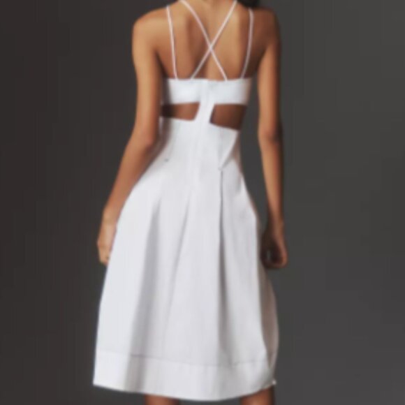 Brand New By Anthropologie Strappy Square-Neck Apron Midi Dress - Picture 5 of 8